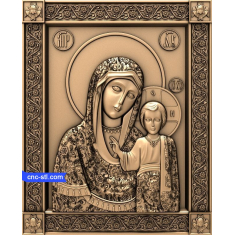 Holy Virgin Mary and Child 3D Relief Model