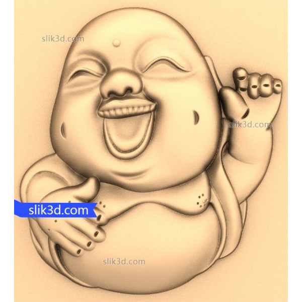 CNC および 3D 印刷用の Joyful Buddha 3D STL モデル