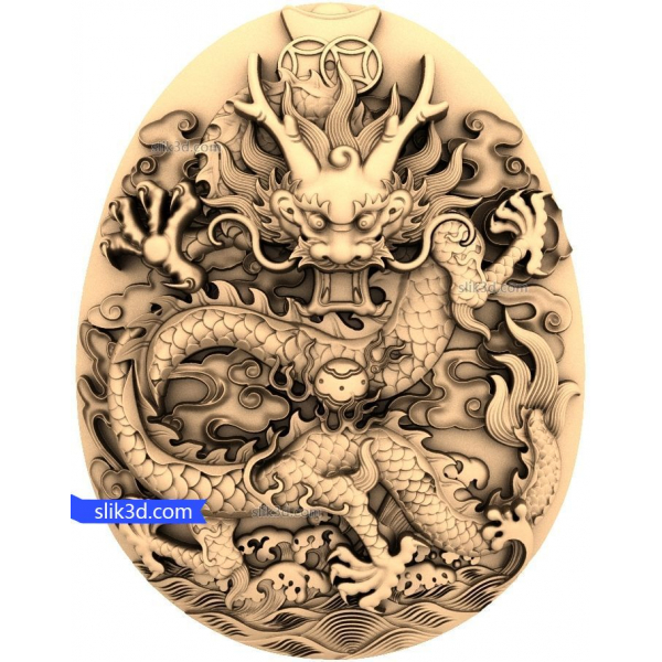 Modello 3D del drago dell'armonia celeste Modello 3D del drago dell'armonia celeste
