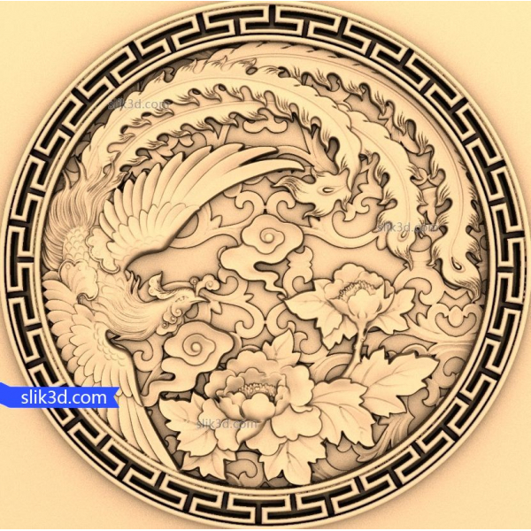 Phoenix and Dragon Harmony 3D STL-model til CNC Phoenix and Dragon Harmony 3D STL-model til CNC
