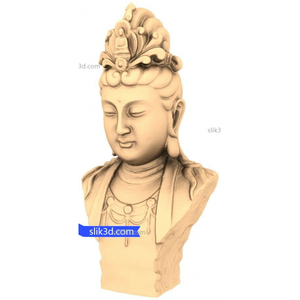 Serenity of Avalokiteshvara 3D Model for CNC and 3D Printing