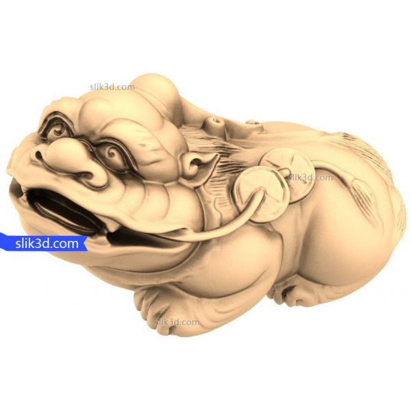 3D STL Model of Fortune Frog for CNC Projects 3D STL Model of Fortune Frog for CNC Projects