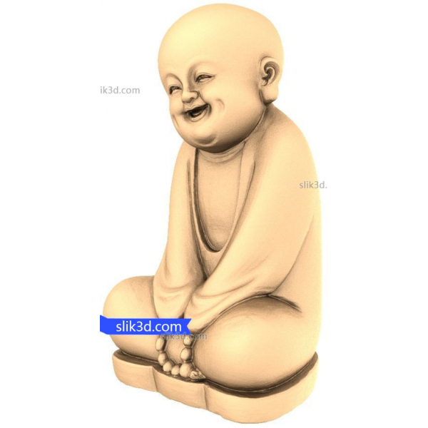 Joyful Monk 3D STL-modell för CNC-router Joyful Monk 3D STL-modell för CNC-router