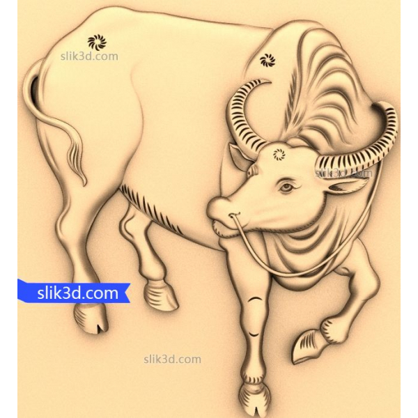 Majestic Bull 3D Relief para roteadores CNC