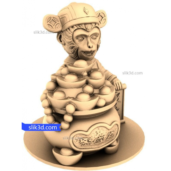 Lucky Monkey Fortune Guardian 3D Model Lucky Monkey Fortune Guardian 3D Model