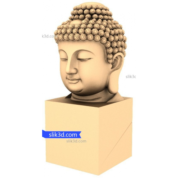 Busto de Buda da Serenidade - Modelo 3D STL para CNC Busto de Buda da Serenidade - Modelo 3D STL para CNC