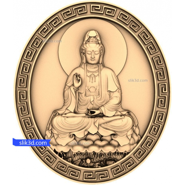 Divine Serenity Relief 3D STL Model for CNC