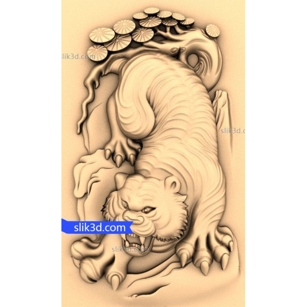 Majestic Tiger 3D Relief cho CNC Majestic Tiger 3D Relief cho CNC