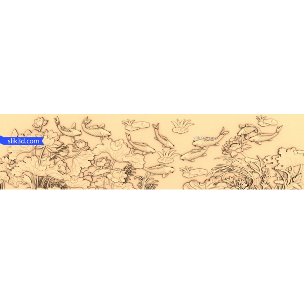 Koi Harmony 3D-Panel für CNC