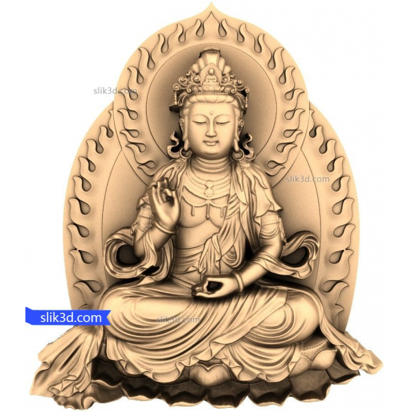 Serene Bodhisattva 3D STL Model for CNC Serene Bodhisattva 3D STL Model for CNC
