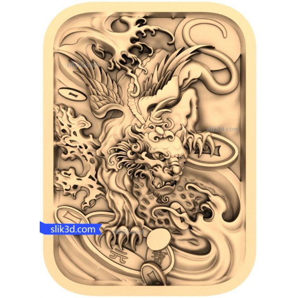 Dragon Guardian Relief - 3D STL-modell Dragon Guardian Relief - 3D STL-modell