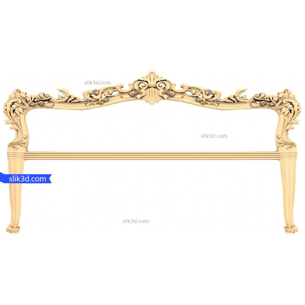 Exquisite Royal Elegance Headboard 3D STL Model for CNC