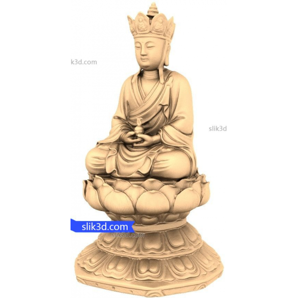 Serene Buddha of Enlightenment 3D STL Model Serene Buddha of Enlightenment 3D STL Model