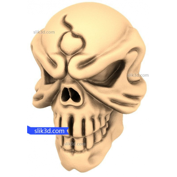 Mystic Skull 3D STL Model for CNC