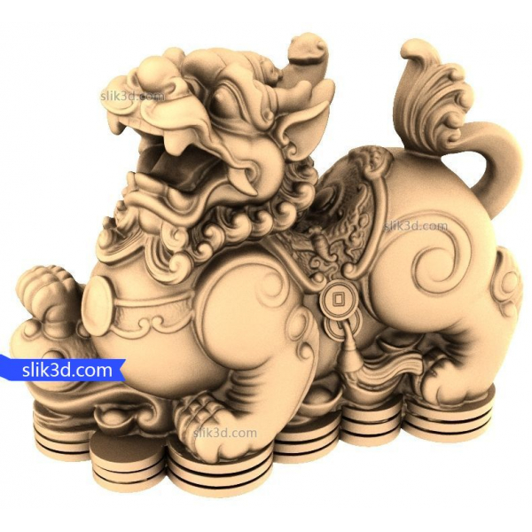 Pixiu 3D STL-model til CNC- og 3D-print