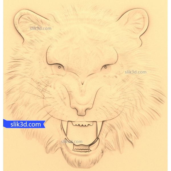 Lions Roar Relief 3D STL Model for CNC Machining Lions Roar Relief 3D STL Model for CNC Machining