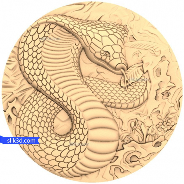 Serpent's Elegance 3D Model for CNC
