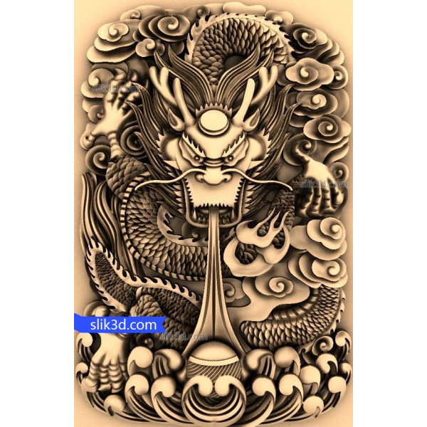 Celestial Dragon Wall Relief
