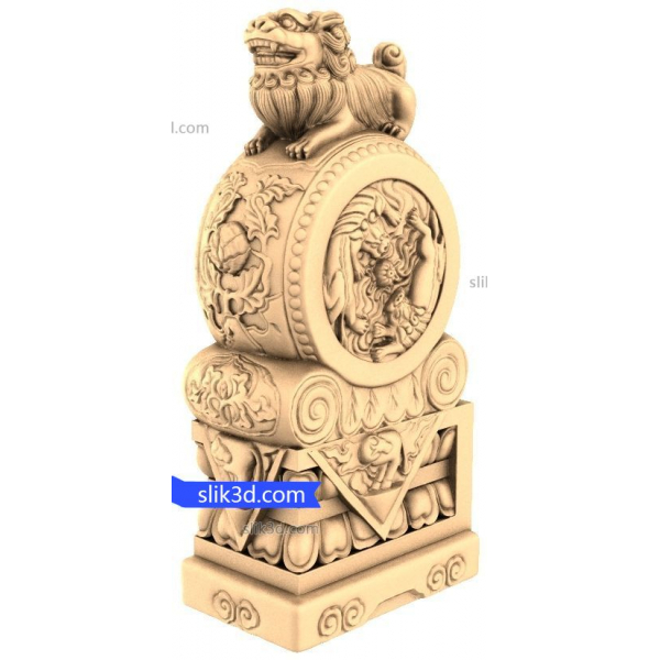 3D STL-model af traditionel kinesisk foo-hund til CNC 3D STL-model af traditionel kinesisk foo-hund til CNC