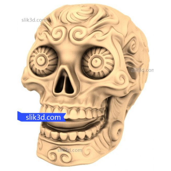 Μοντέλο Mystic Skull 3D STL για CNC και 3D εκτύπωση