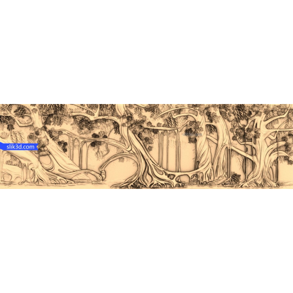 Mystical Banyan Grove 3D STL Model for CNC Mystical Banyan Grove 3D STL Model for CNC