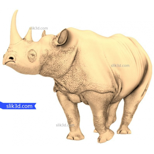 Majestic Rhino 3D STL Model for CNC Majestic Rhino 3D STL Model for CNC