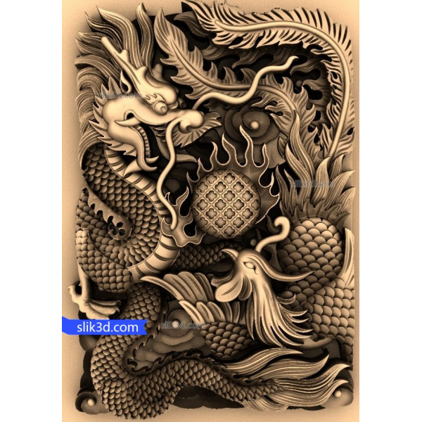 Imperial Dragon Majesty 3D STL Model for CNC Routers Imperial Dragon Majesty 3D STL Model for CNC Routers