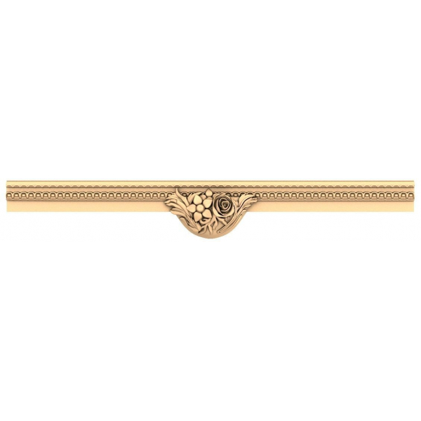 Floral Elegance Cornice 3D STL Model for CNC Floral Elegance Cornice 3D STL Model for CNC