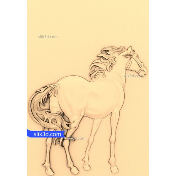 Majestic Stallion - 3D STL Model for CNC & 3D Printing Majestic Stallion - 3D STL Model for CNC & 3D Printing