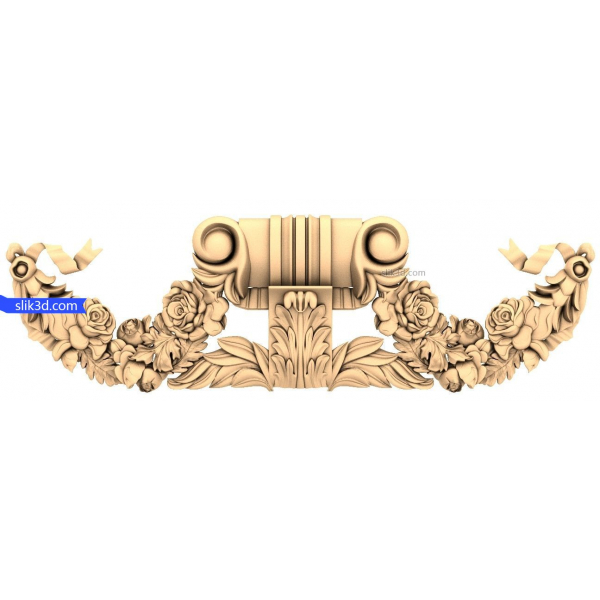 Floral Scroll Elegance - 3D STL Model for CNC Floral Scroll Elegance - 3D STL Model for CNC