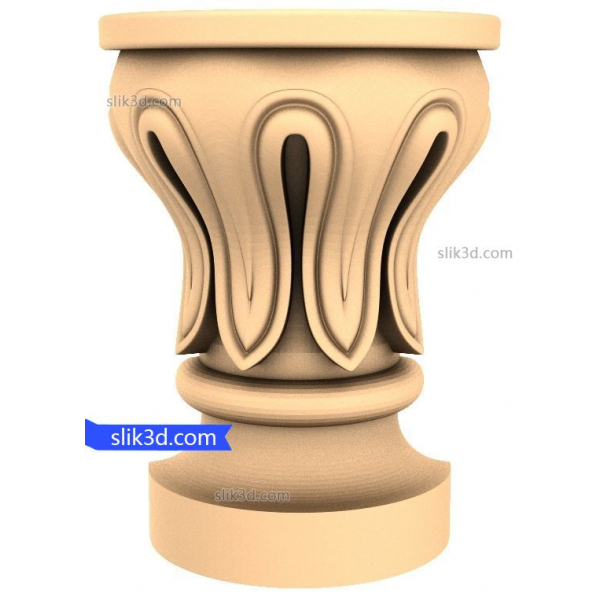 مدل 3D از مزین شیاردار سرمایه برای CNC و چاپ 3D مدل 3D از مزین شیاردار سرمایه برای CNC و چاپ 3D