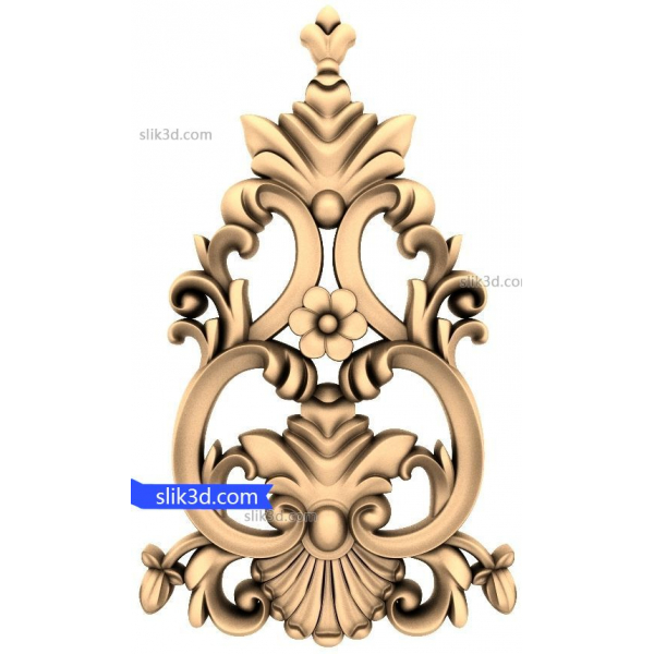 Floral Elegance Applique 3D STL Model for CNC Floral Elegance Applique 3D STL Model for CNC