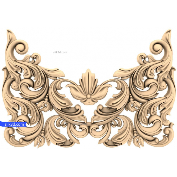 Exquisite Baroque 3D Model for CNC Woodworking Exquisite Baroque 3D Model for CNC Woodworking
