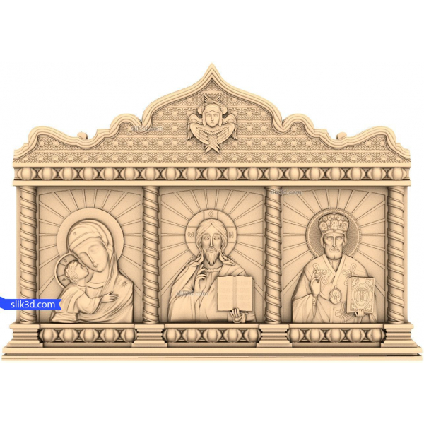 Holy Trinity Relief Panel 3D STL Model for CNC Holy Trinity Relief Panel 3D STL Model for CNC