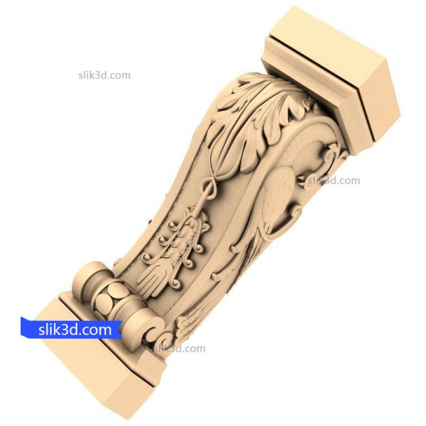 Ornate Acanthus Corbel 3D STL Model for CNC Ornate Acanthus Corbel 3D STL Model for CNC