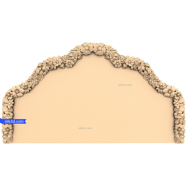 Modello 3D STL della testiera Floral Elegance Modello 3D STL della testiera Floral Elegance
