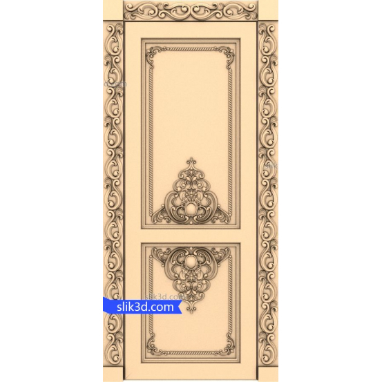 Majestic Baroque Panel 3D Model for CNC