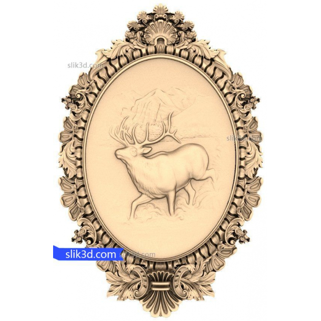 Bas-relief "Deer #12" | STL - 3D model for CNC