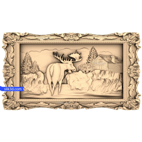 Majestic Wilderness 3D STL model pro CNC Majestic Wilderness 3D STL model pro CNC