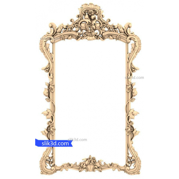 Baroque Elegance Frame 3D STL Model for CNC Baroque Elegance Frame 3D STL Model for CNC