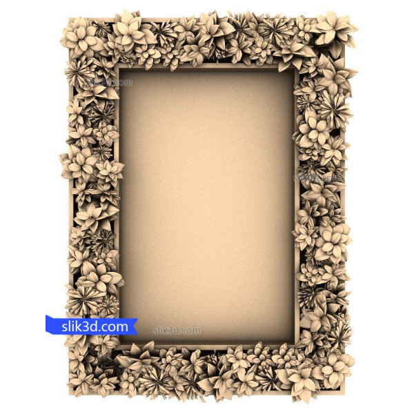 Botanical Elegance Frame - CNC کے لیے شاندار 3D ماڈل Botanical Elegance Frame - CNC کے لیے شاندار 3D ماڈل
