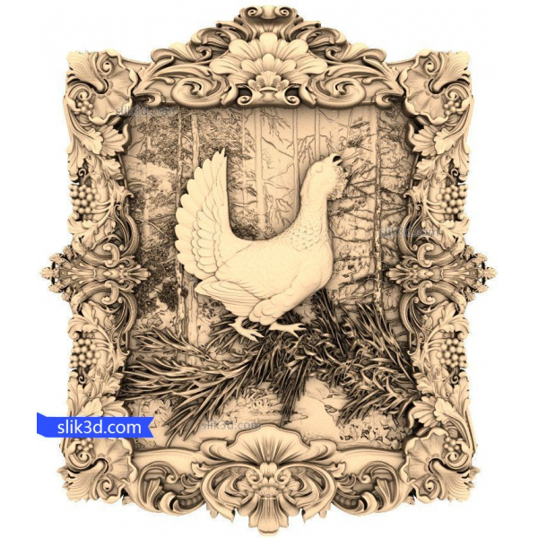 3D STL Model - Chanticleer Relief 3D STL Model - Chanticleer Relief