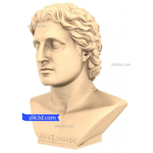 Patung Alexander the great | STL - 3D model untuk CNC