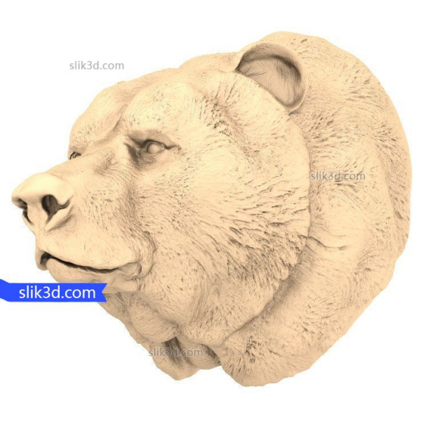 سر خرس 3D STL مدل های CNC و چاپ 3D سر خرس 3D STL مدل های CNC و چاپ 3D