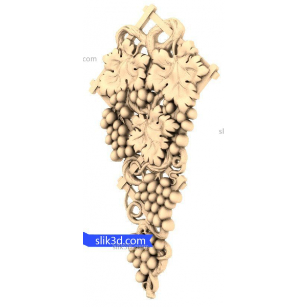 Grapevine Flourish 3D STL Model for CNC Router