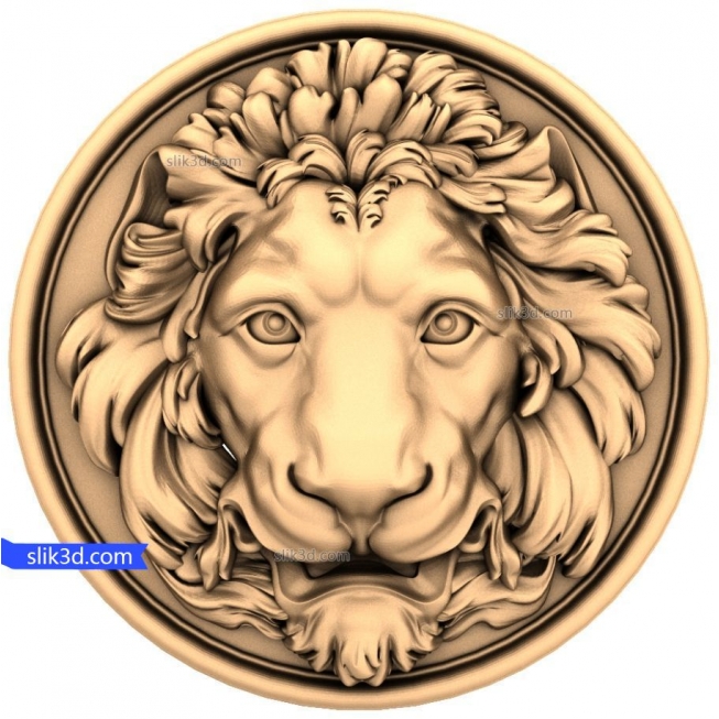 Character "a lion's Head (15)" | STL - 3D model for CNC