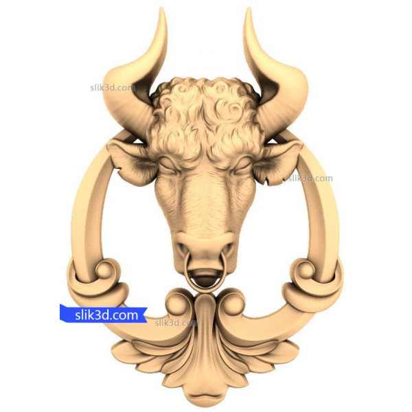 3D STL Model Majestic Bull Crest for CNC Router 3D STL Model Majestic Bull Crest for CNC Router