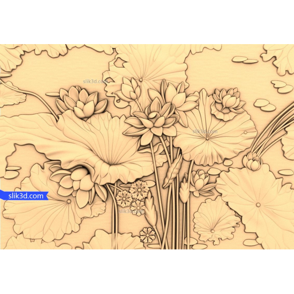 Luminous Lotus Harmony 3D STL-model til CNC Luminous Lotus Harmony 3D STL-model til CNC