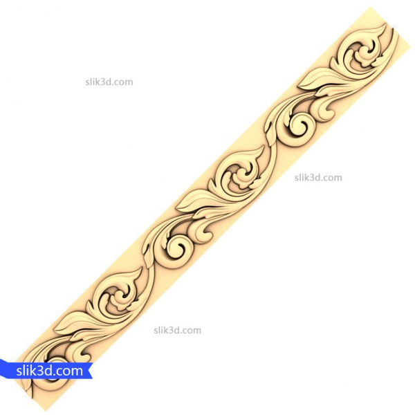 Květinová Elegance Dekorativní Panel 3D Model