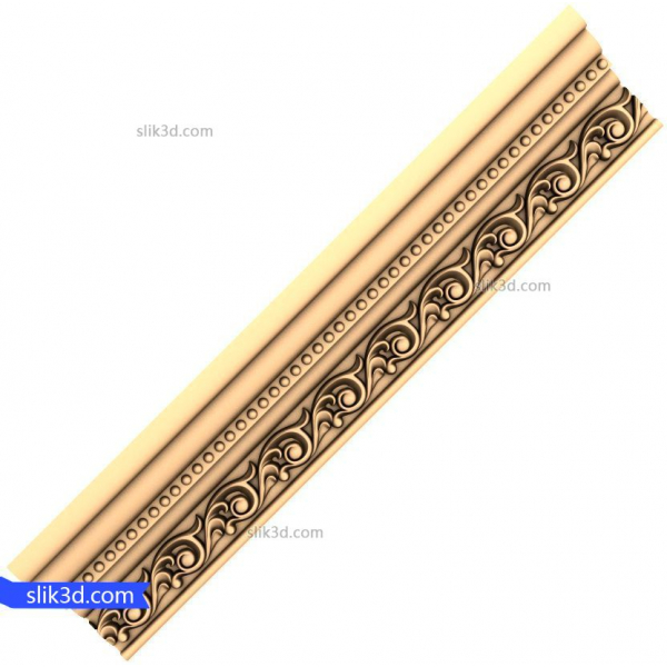 Floral Swirl Molding 3D STL model pro CNC Floral Swirl Molding 3D STL model pro CNC